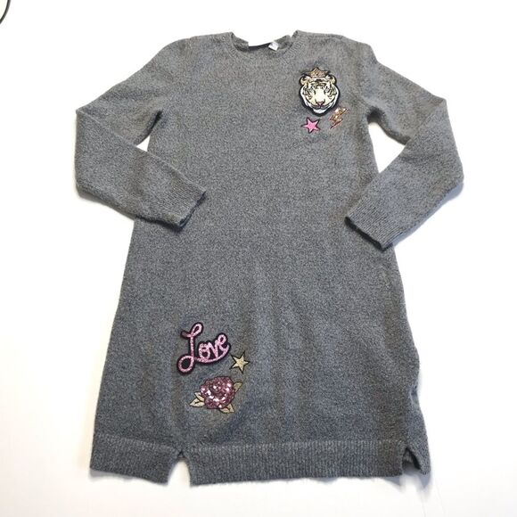 Place Soft & Cozy Embellished Tiger Princess Love Dress Gray Winter XXL (16) - Picture 10 of 10